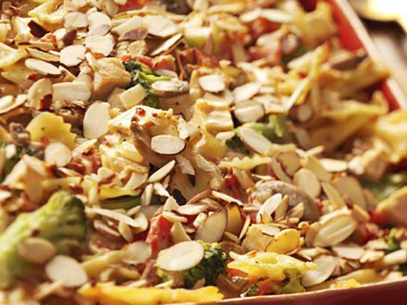 Almond Chicken Pasta Bake Recipe