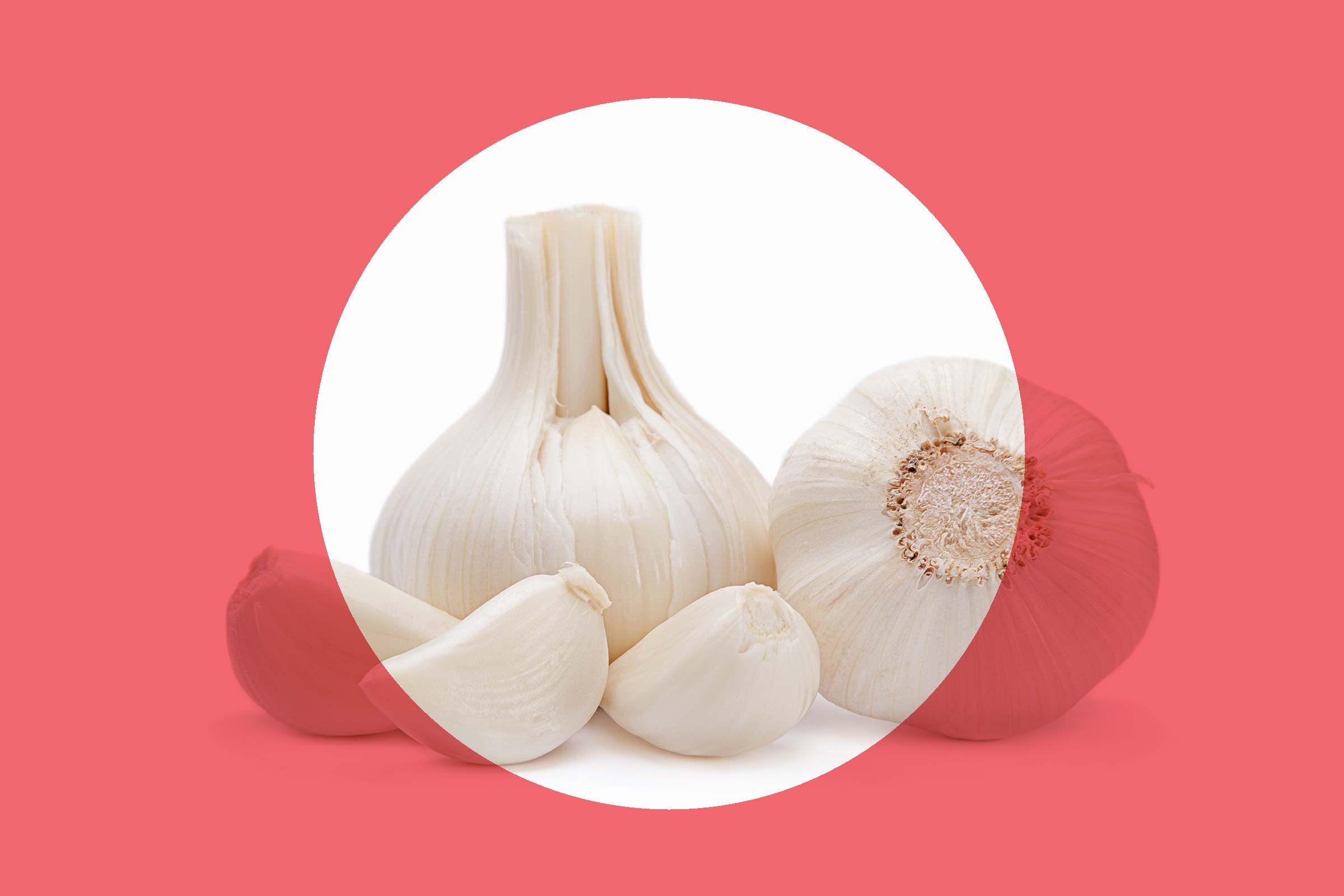 two heads of garlic 