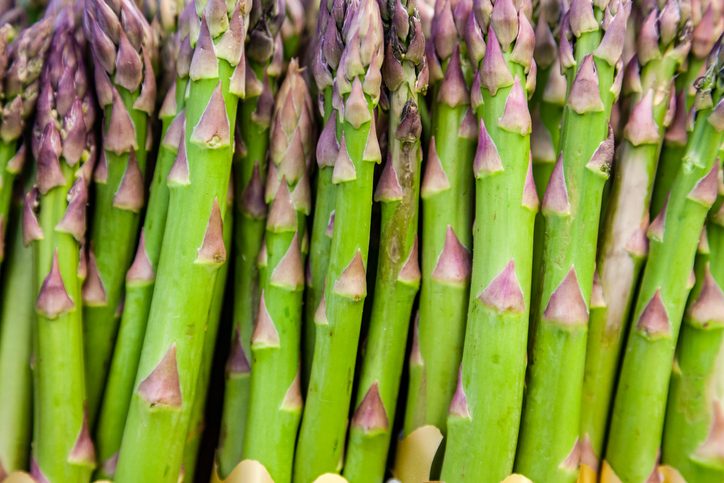 Close up of green asparagus