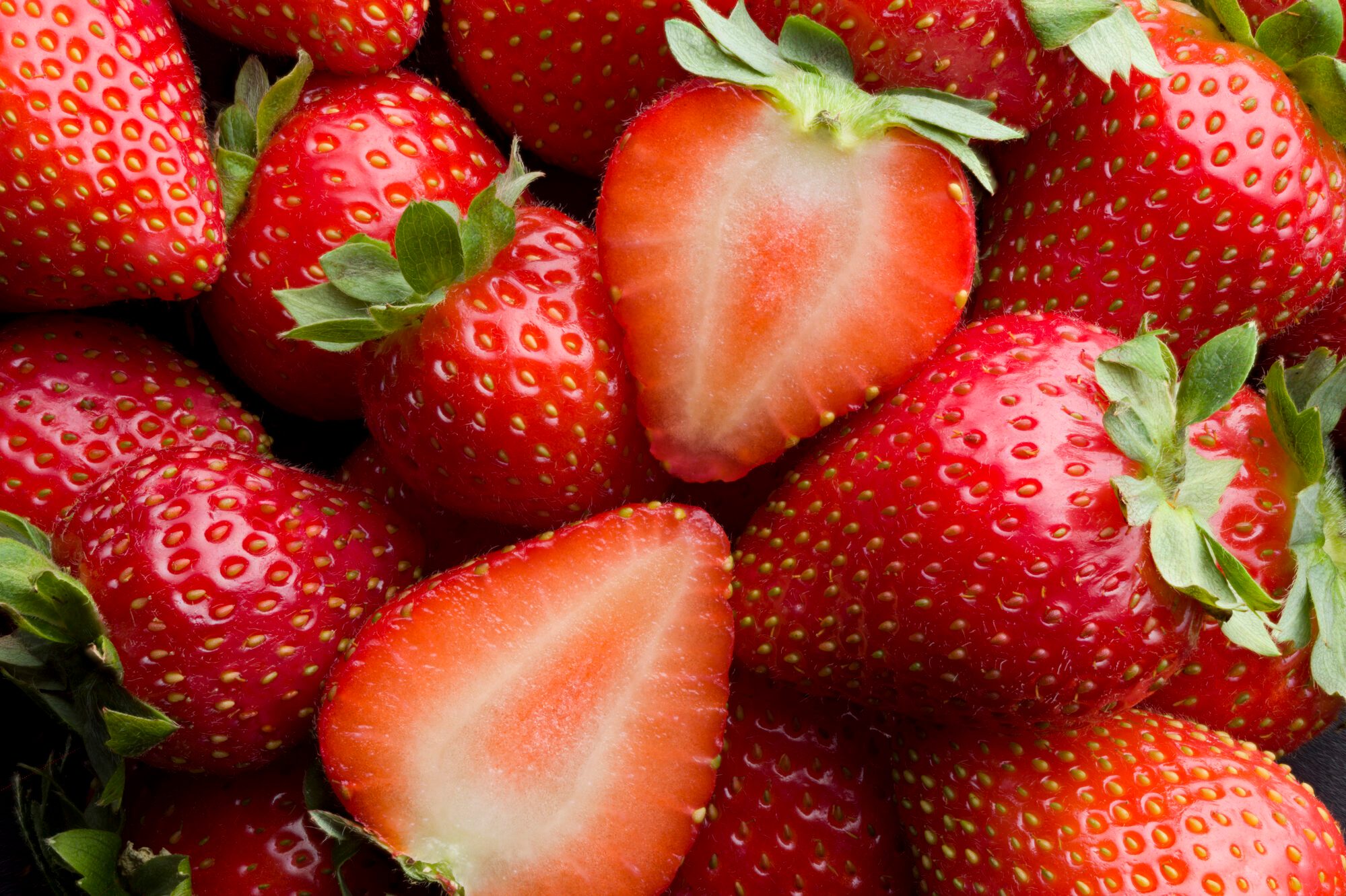 Fresh red strawberries