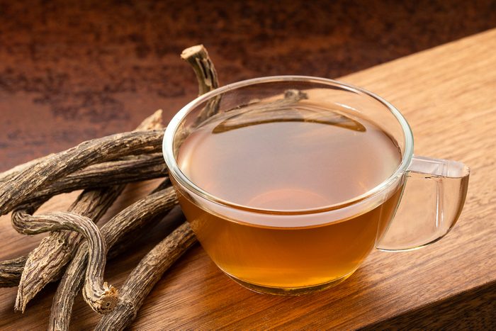 valerian root tea in a cup