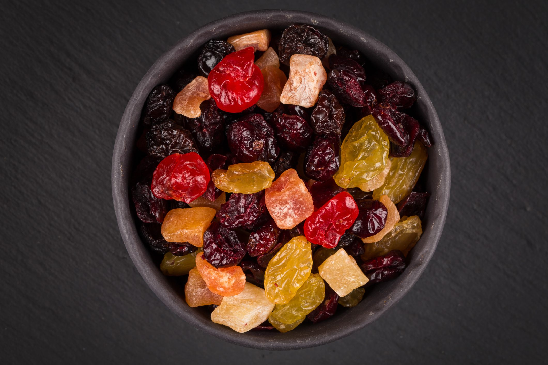 Mix variety of dried fruit