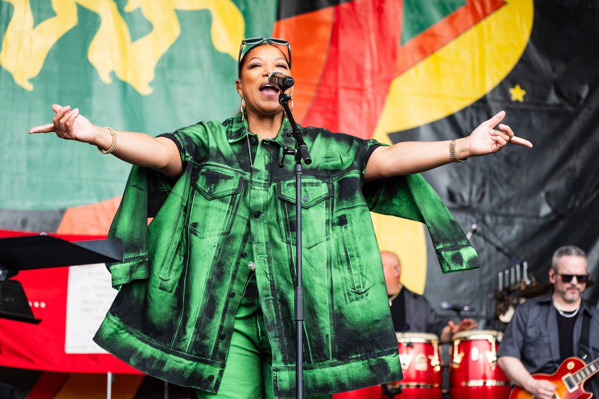 Queen Latifah Performs On New Orleans Jazz And Heritage Festival